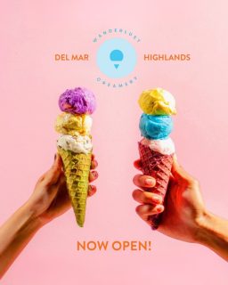 🍦 THE WAIT IS OVER! 🍦 @wanderlustcreamery is NOW OPEN for its soft opening at Del Mar Highlands Town Center! 🎉✨

Get ready to explore globally inspired ice cream flavors and discover your new favorite scoop! 🍨💛 Stop by, treat yourself, and be among the first to experience Wanderlust Creamery at the center!

🕒 Soft Opening Hours: 3 PM – 9 PM

🎉 Stay tuned for Grand Opening details coming soon!

#delmarhighlands #wanderlustcreamery #icecream #sandiegofoodie #delmareats