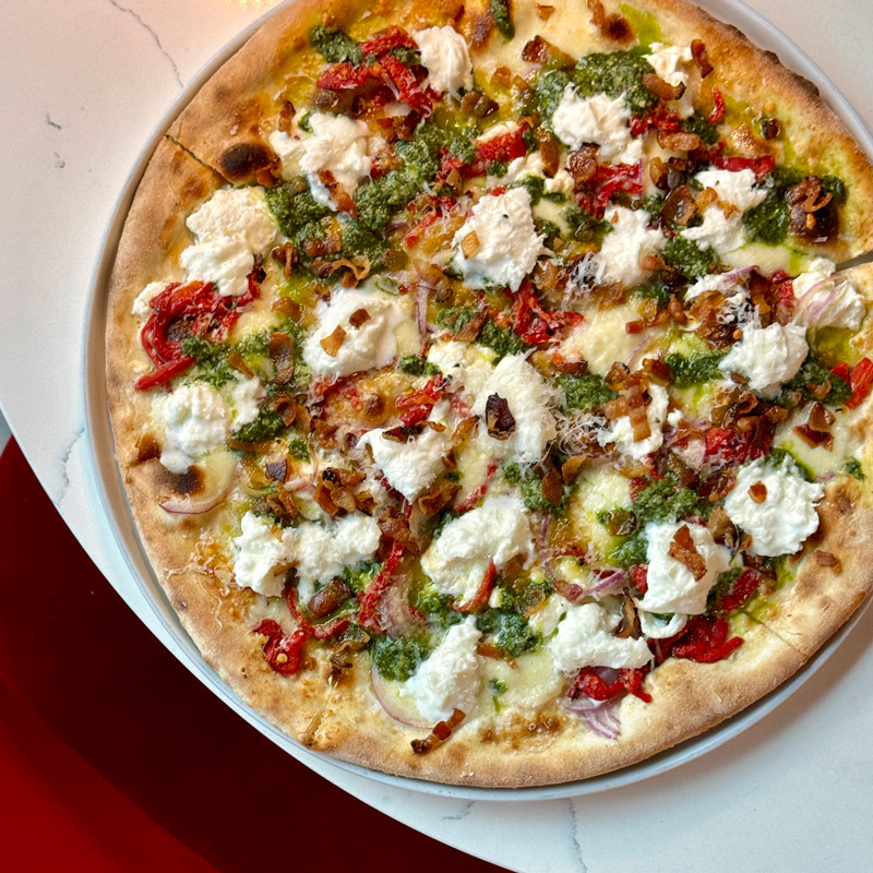 Ambrogio15 Del Mar Pesto e Guanciale Pizza