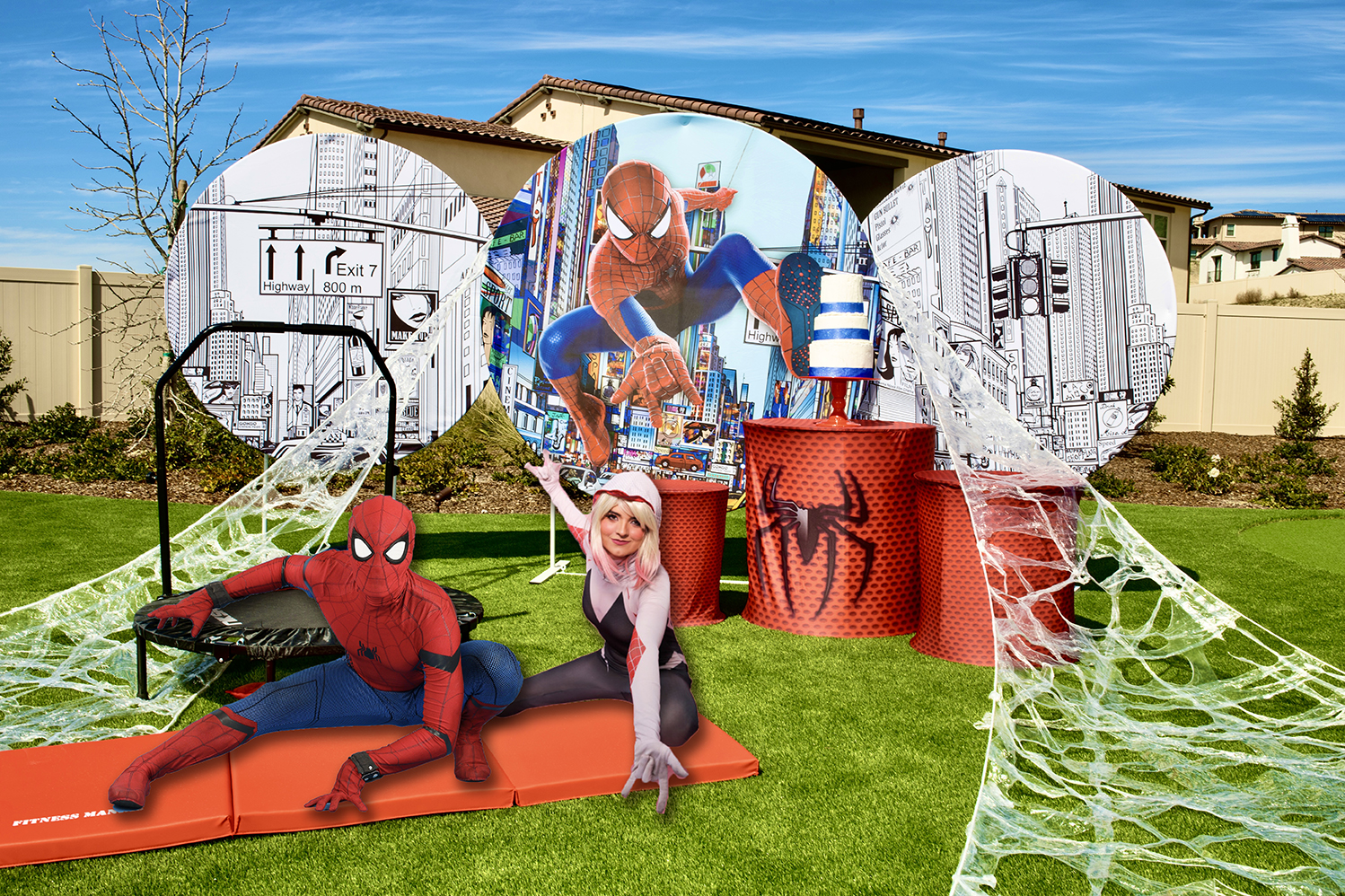 Del Mar Highlands Town Center Halloween Trick or Treating Event Spidey's Web Zone