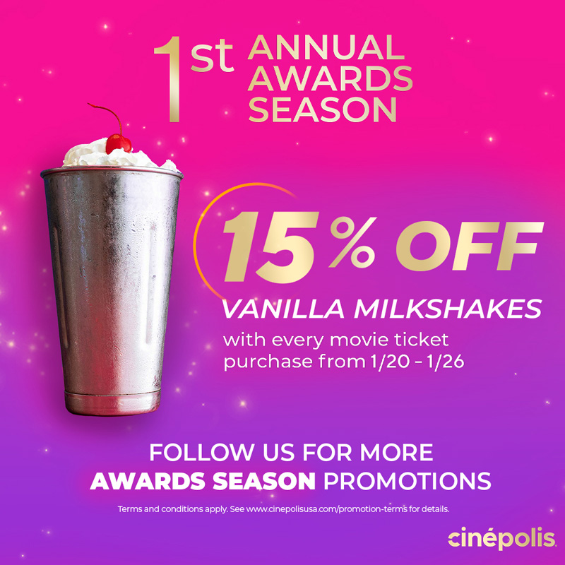 Cinepolis Awards Season Vanilla Milkshake