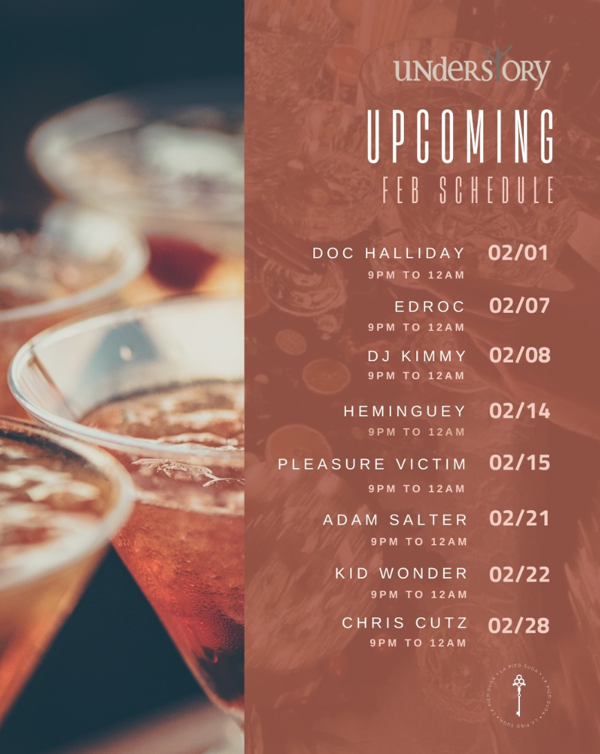 Sky Deck Del Mar Highlands Town Center Understory February Live DJ Music Schedule