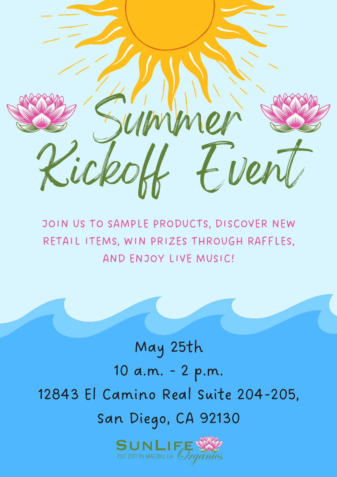Del Mar Highlands Town Center - SunLife Organics Summer Kickoff Event