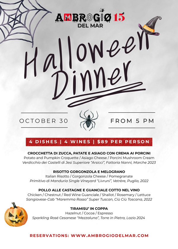 Ambrogio15 Halloween Dinner Del Mar