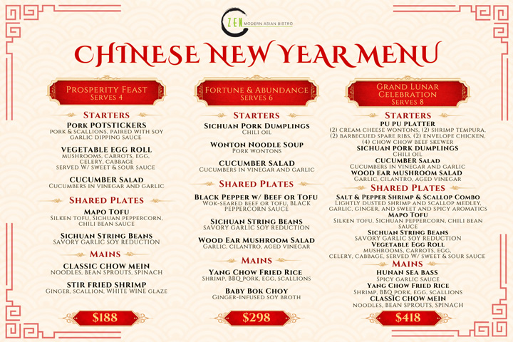 Zen Chinese New Year Feast