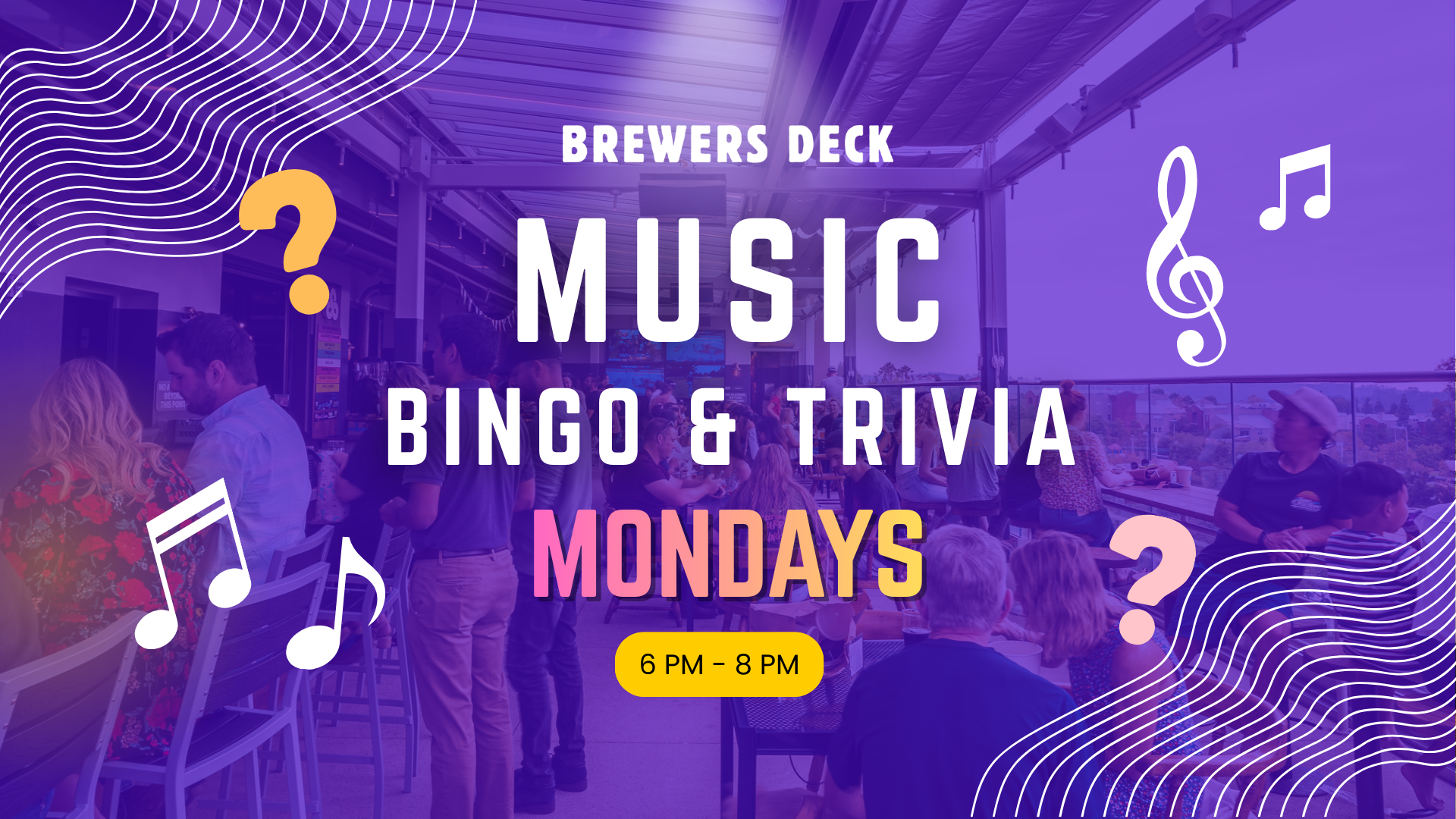 Sky Deck at Del Mar Highlands Town Center - Brewers Deck Monday Music Trivia Night - San Diego Events 6pm - 8pm