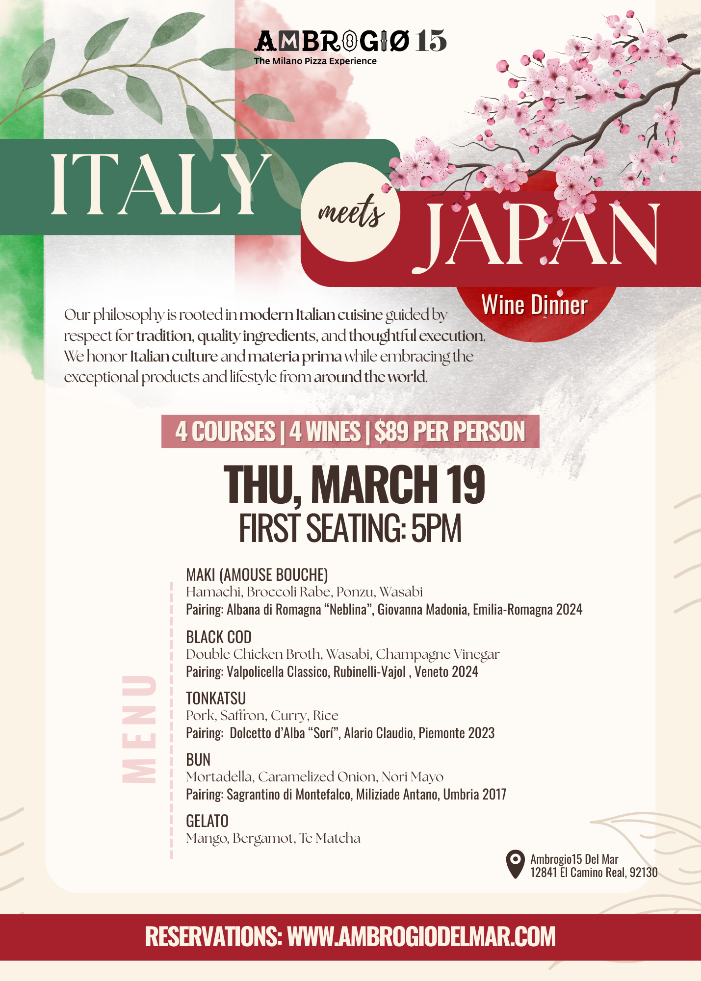 Italy meets Japan Ambrogio15 Del Mar - Sky Deck Del Mar