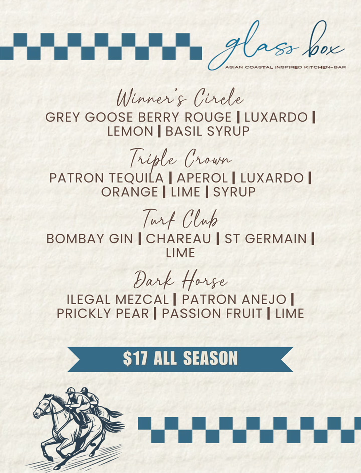Glass Box Del Mar Race Day Cocktails