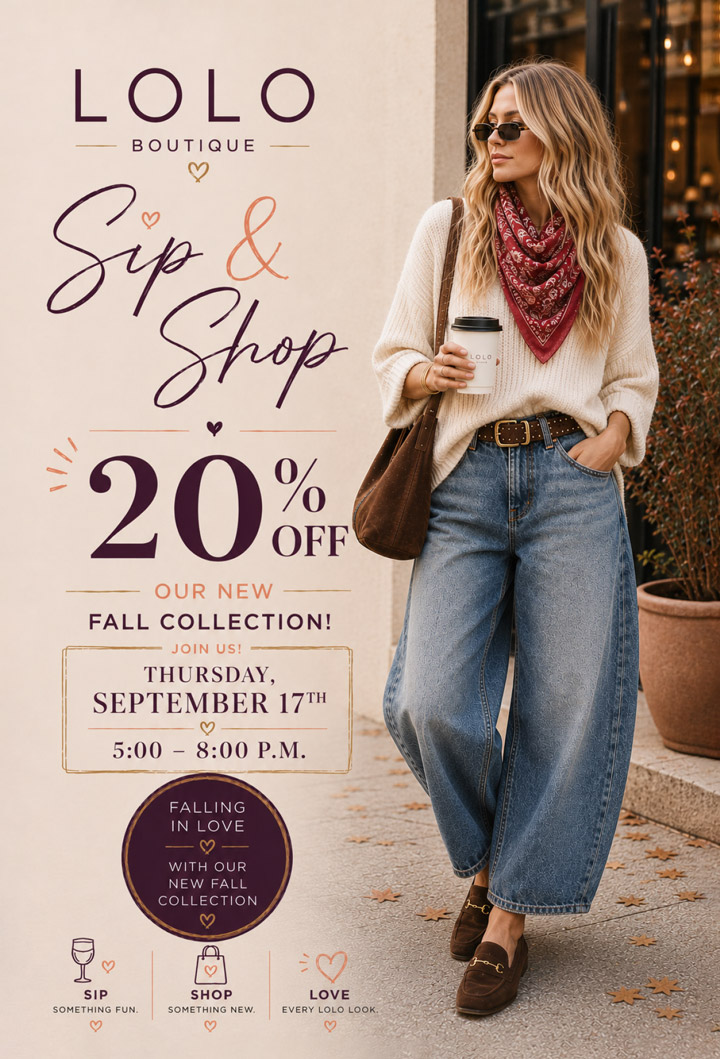 LOLO Boutique Sip&Shop Sept 17